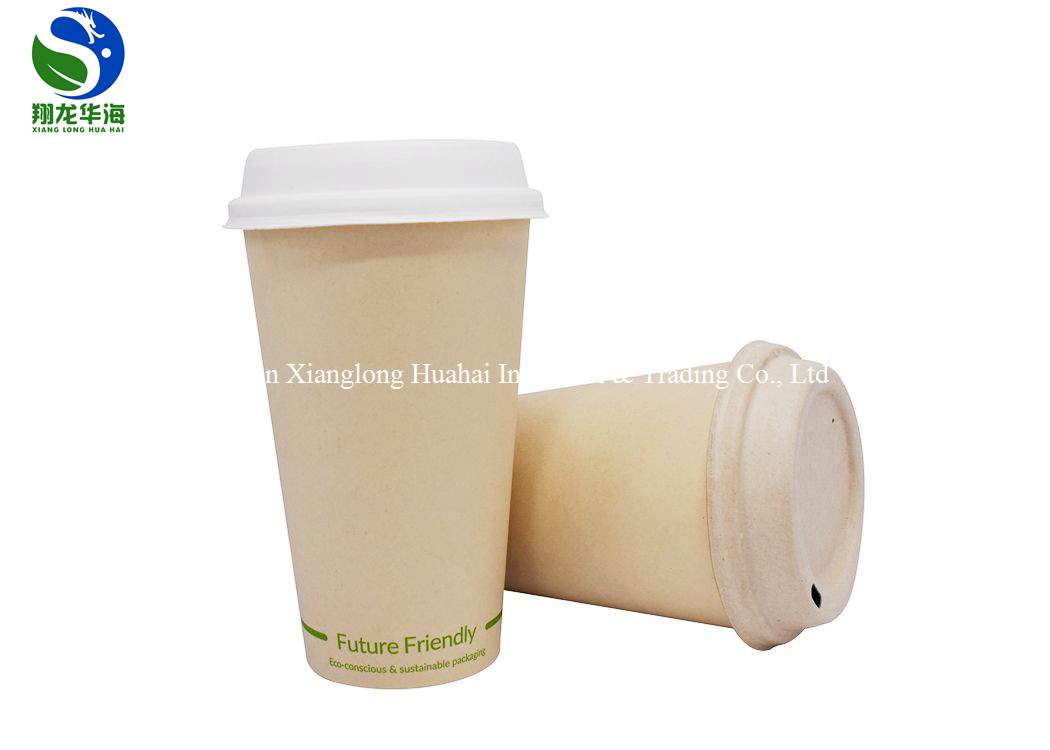 16oz PLA Laminated Paper Coffee Cups Tall 500ml Biodegradable Hot Cups