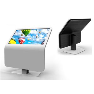 S Shaped LCD Touch Screen Kiosk Elegant Design With Built - In Speaker