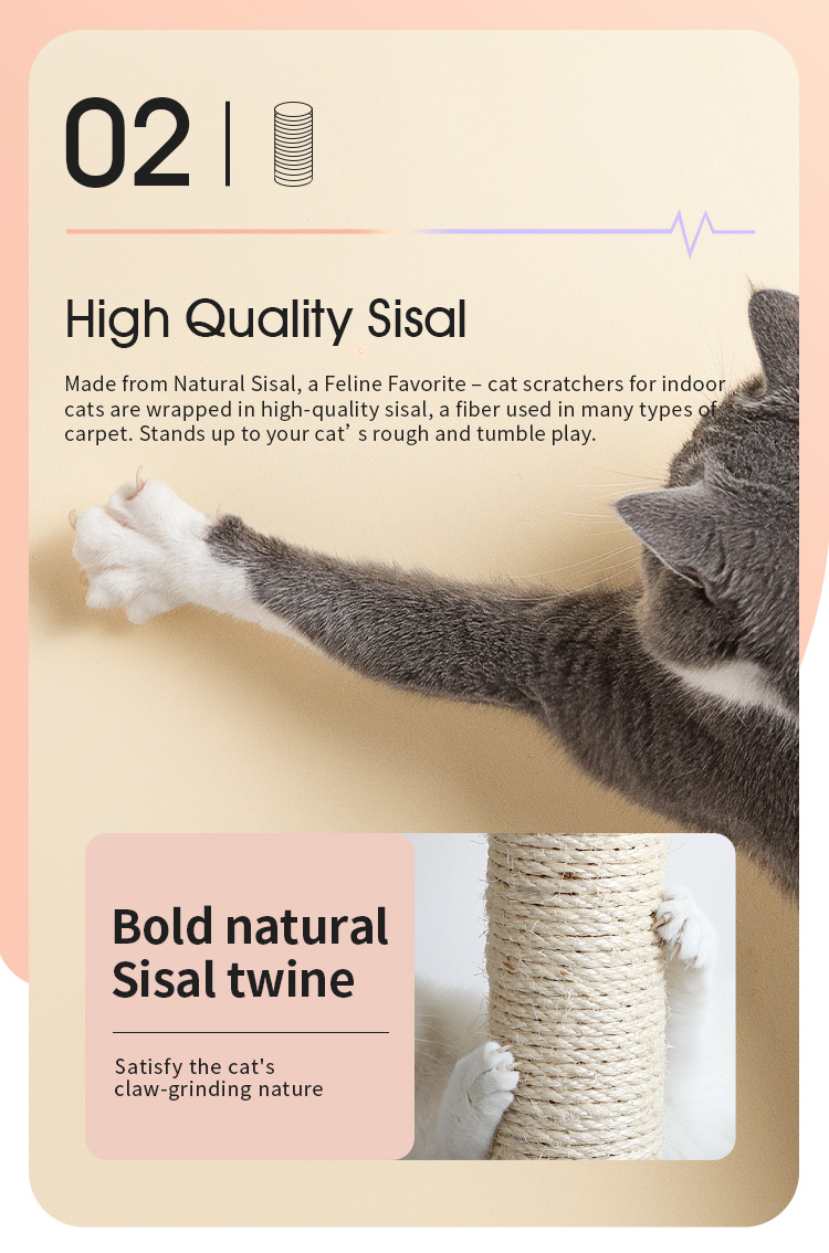 Cat Climbing Sustainable Sisal Tree Cat Scratcher Ball Pst for Cats
