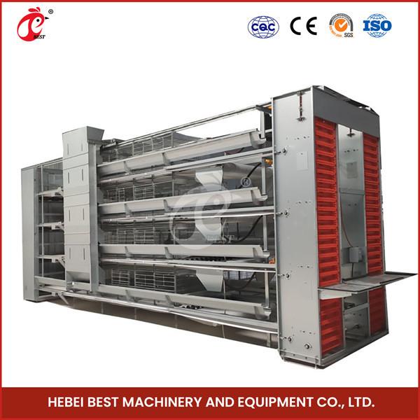 3/4/5/6 Tiers Automatic Chicken Battery Cage Equipment H Type For Layers Farm