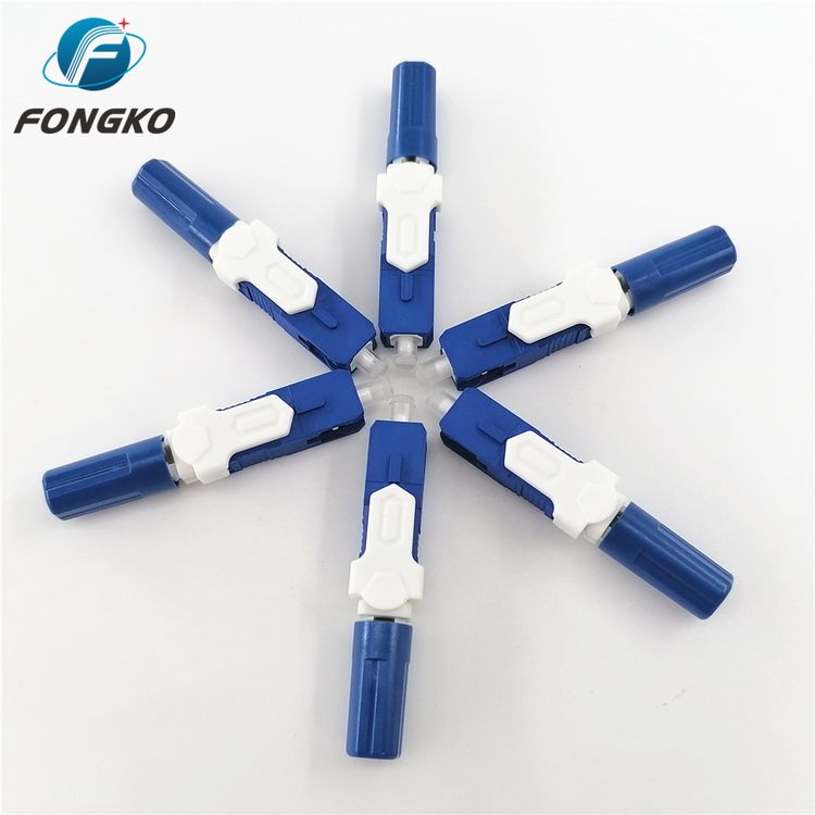 FONGKO Splice SC APC Fast Connector , Hot Melt Fiber Optic Quick Connector