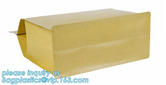 Biodegradable Foil Square Bottom Gusseted Bag, Flat Bottom Gusset Coffee Bag with Degassing Valve,gusset packaging bag f
