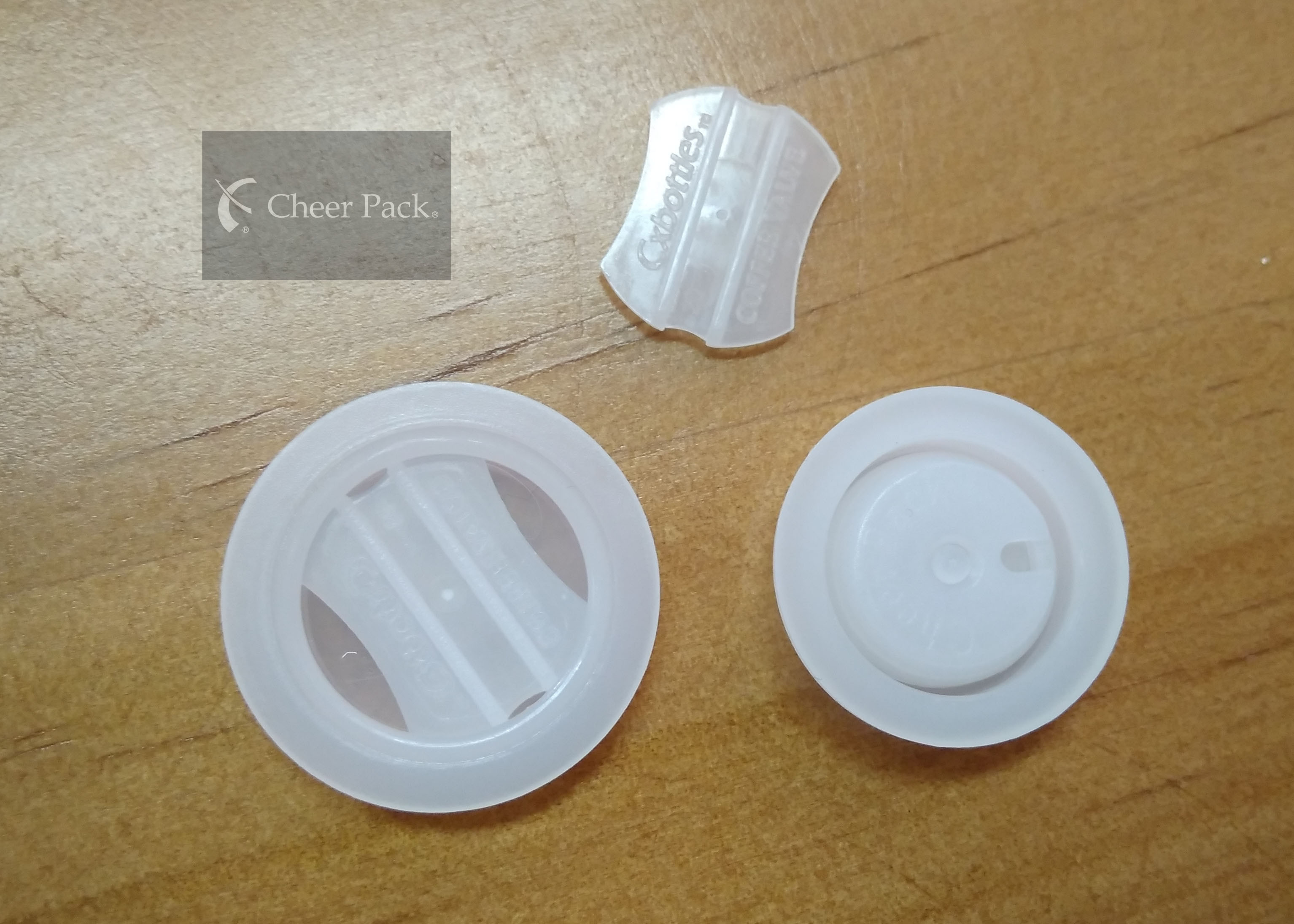 White One Way Air Valve Plastic 23mm Dia For Coffee Packaging , Five Holes