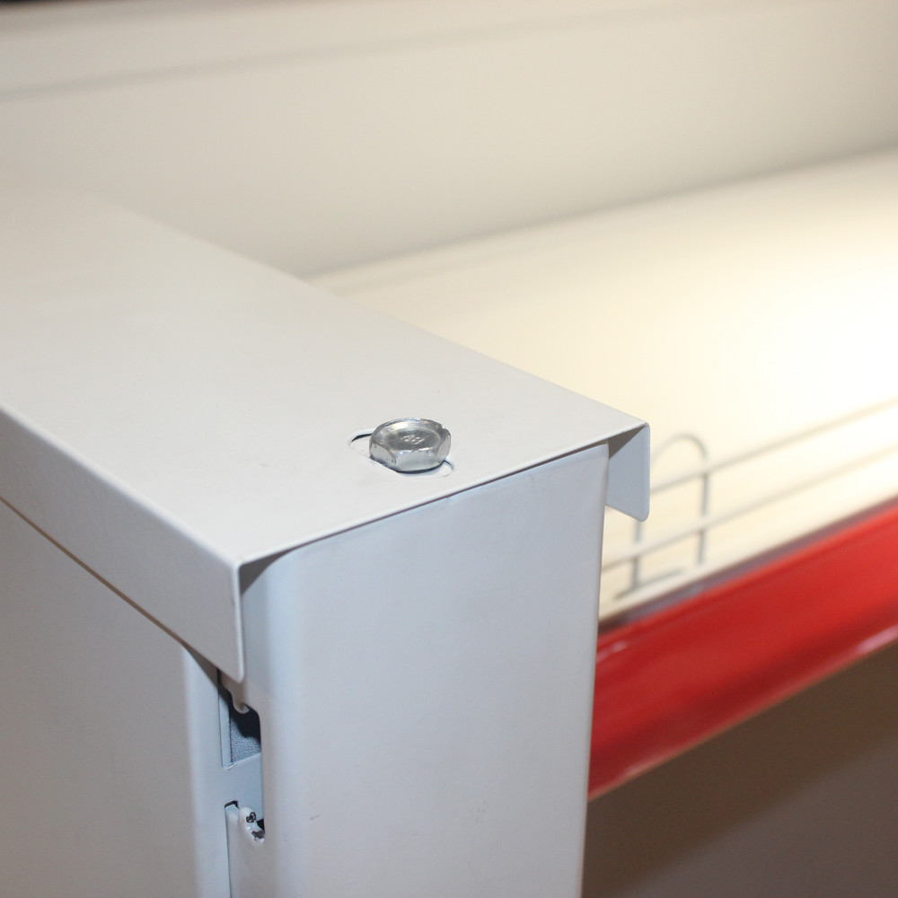 Supermarket Double Side Store Iron Gondola Shelving Rack 120KG Load