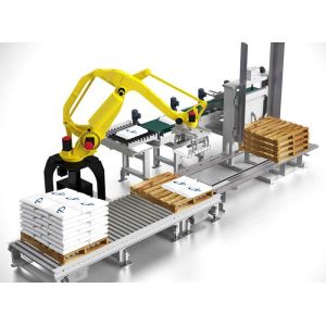 36000 BPH Robot Packaging Machines Beverage Line Bottle Robotic Palletiser