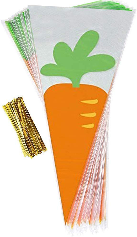 Food Grade Plastic Packaging Treat Bags , Cellophane Easter Treat Bags