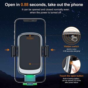 China OEM Wireless Car Charger Mount Auto Clamping 5W Vertical Air Vent Phone Holder on sale