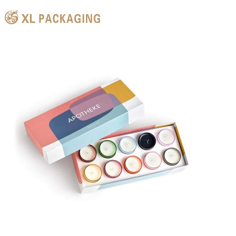 High Quality Eco-friendly Hard Cardboard Printed Lid and Base Candle Box Perfume Paper Box Packaging Candle Paper Box With Insert