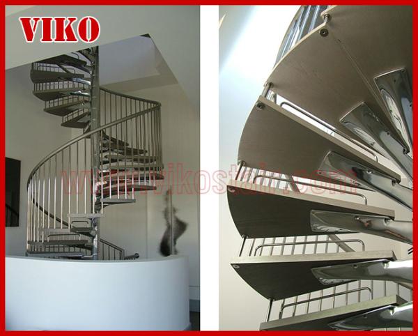 Spiral StaircaseVH40S Tread Beech Aluminum 304 Stainless Ste Baluster Stair