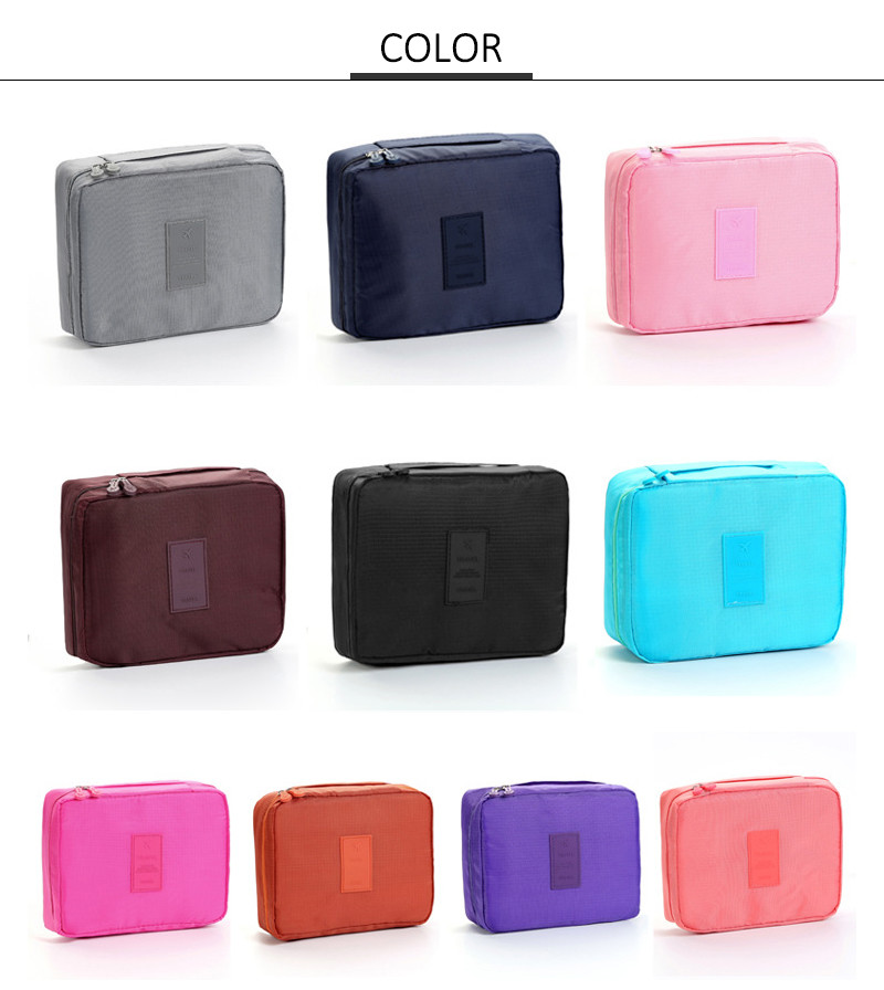 Wholeslae Custom Pure Color Blank Storage Wash Bag For Cosmetic