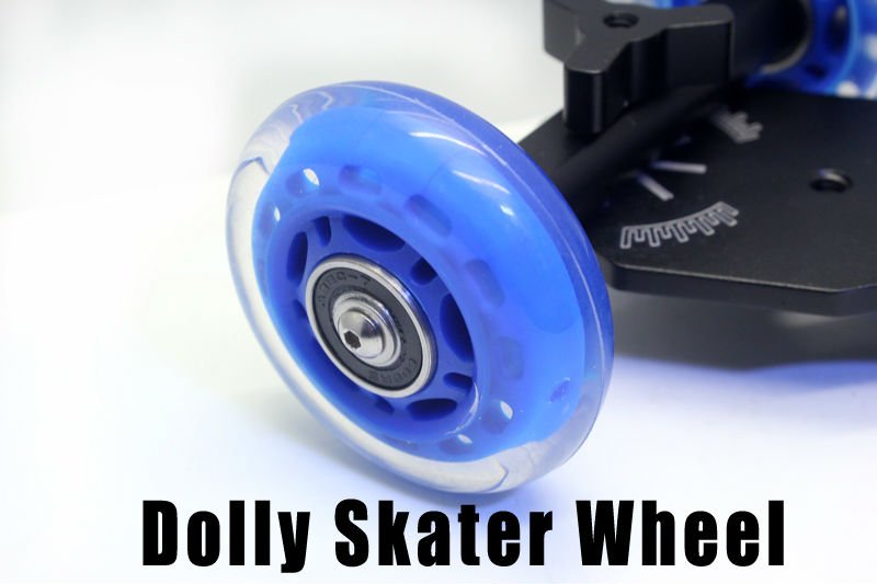 Table Top Compact Dolly Kit Skater Wheel Truck for DSLR Camera Video Monitor