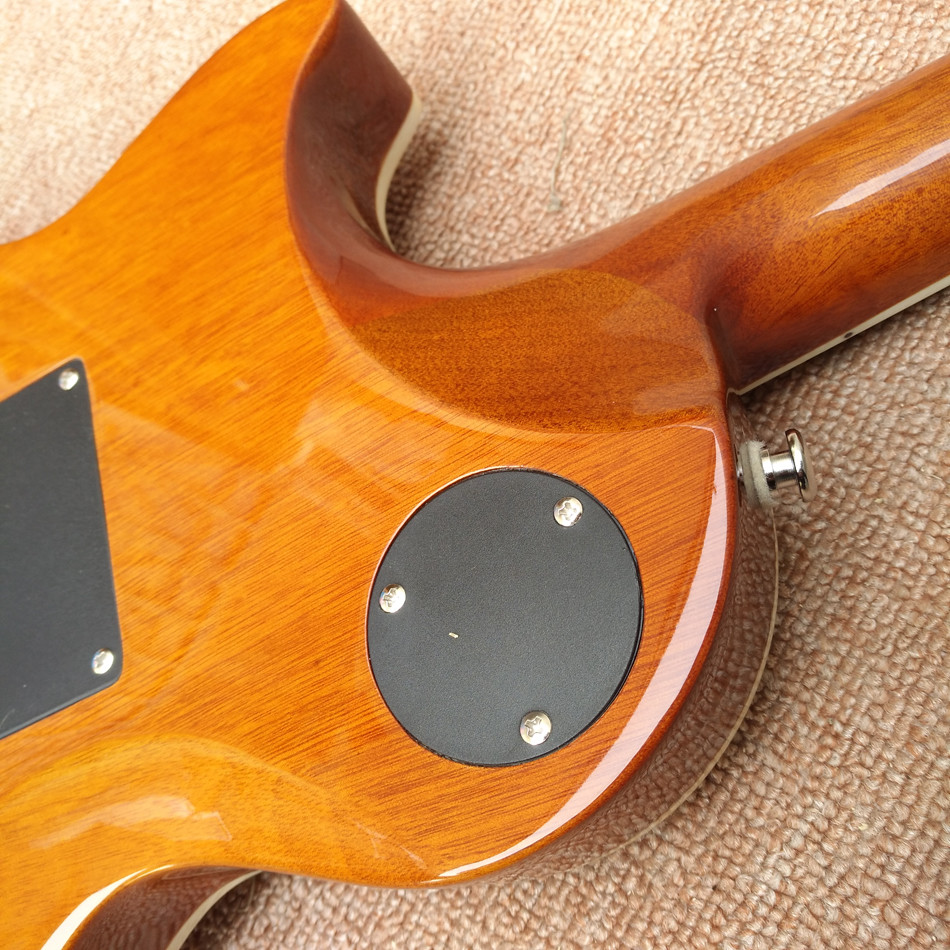 New high quality Standard LP 1959 R9 electric guitar, Quilte Maple top tremolo bridge Rosewood Electric guitar, free shi