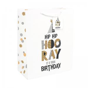 China Birtday party paper bag custom hot stamping cash on sale wholesale on sale