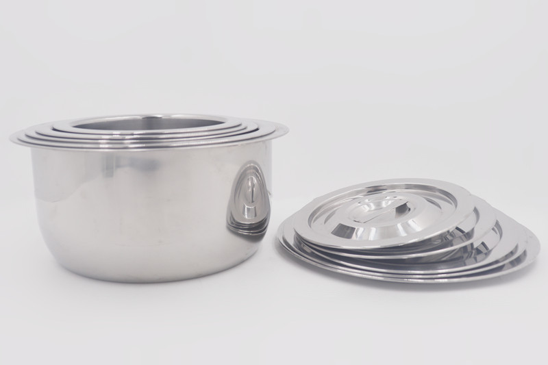 Commercial Stainless Steel Cooking Pots Basin Lid Soup Pasta Cooking Pot