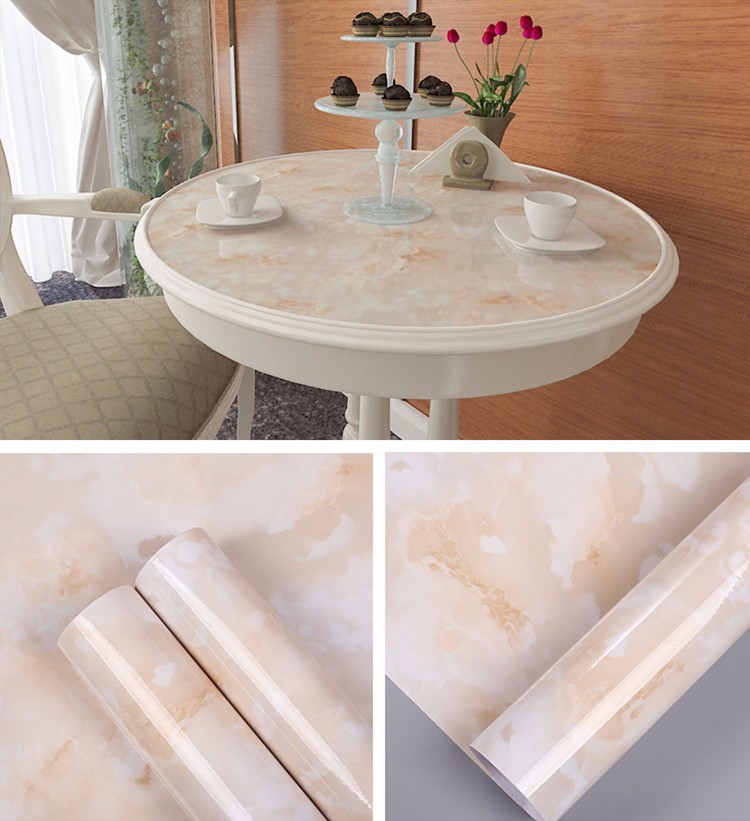 Anti-Static Waterproof Marble Wallpaper for Kitchen Counter Top Contact Paper in Modern Style