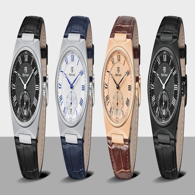 Leather Strap Waterproof Quartz Watch