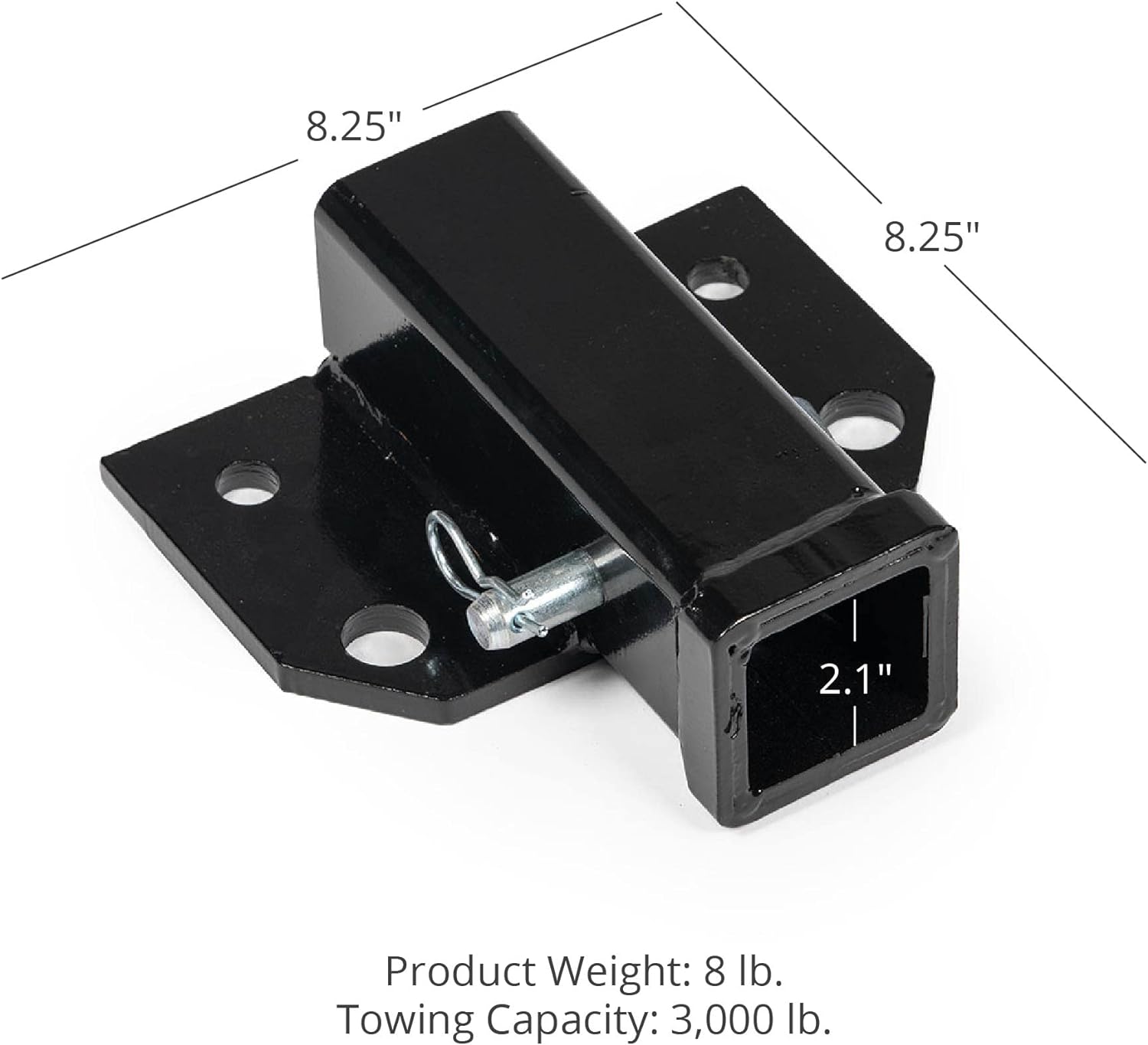 Trailer Hitch Receiver for Transformer Tractor Designed for 5/8 Inch Diameter Hitches