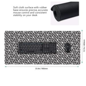 900*400*3mm Stock Waterproof Desk Mats with Printed Rubber Mouse Pads and Custom