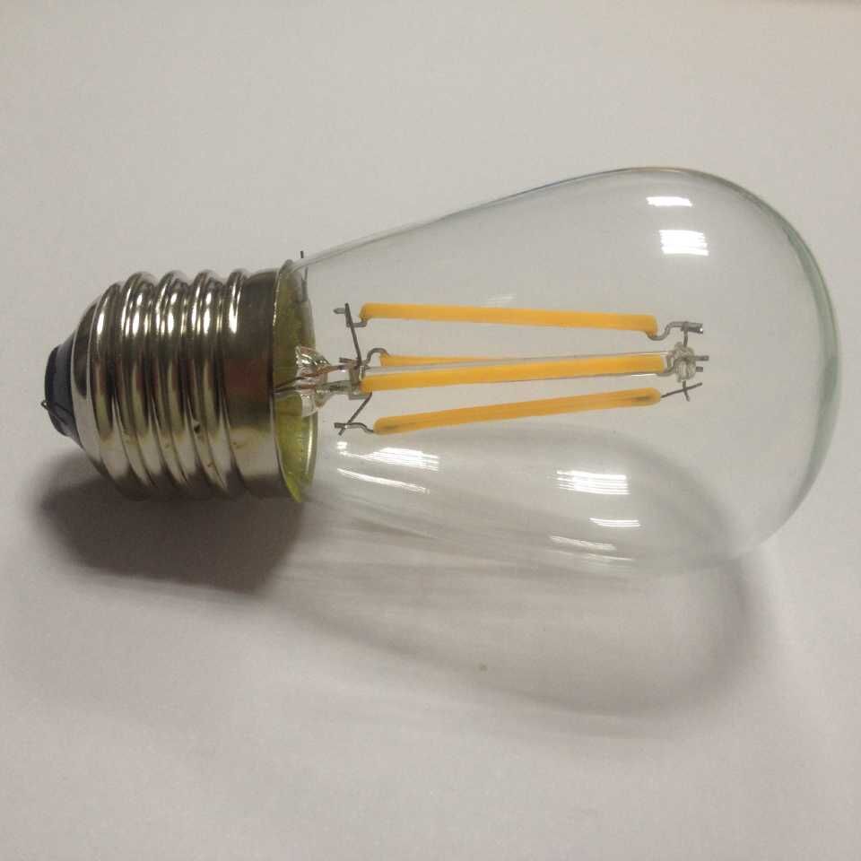 filament LED S14 bulbs light bulbs 3.5watts E26 medium screw base transparent glass shell