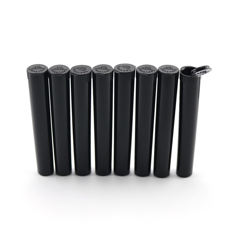 Custom Pop Top Plastic Pop Black Pop Tubes Squeeze Sides Tube Heat Transfer Printing Labeling Child Resistant Bottle Tubes