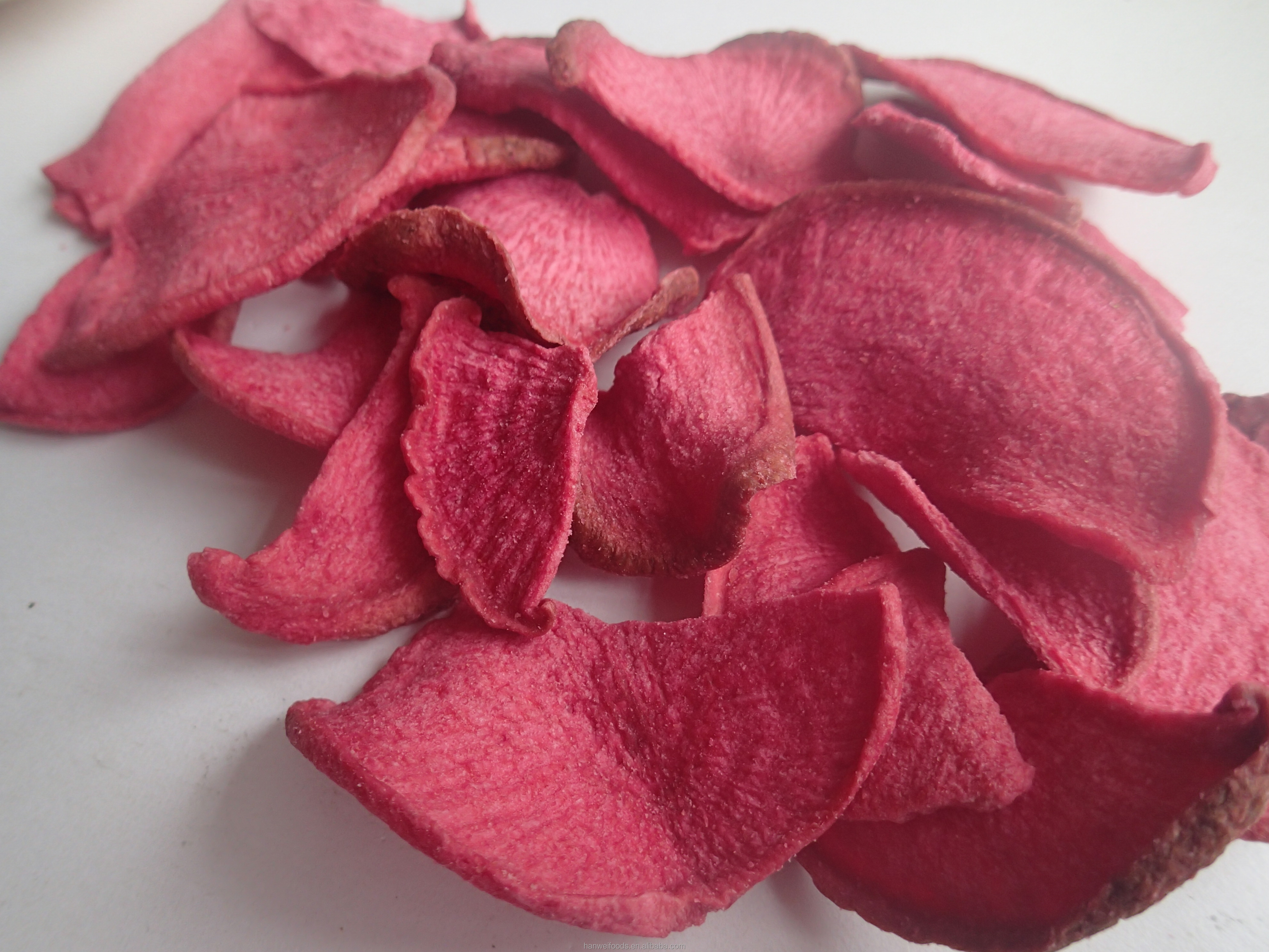 Vacuum Fried Red Turnip Healthy Vegetable Chip Snack Crispy Red Radish Slice