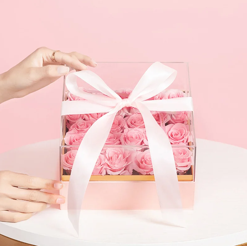 Valentine's Day and Mother's Day Gift Custom Heart-Shaped Flower Box with Rigid Boxes