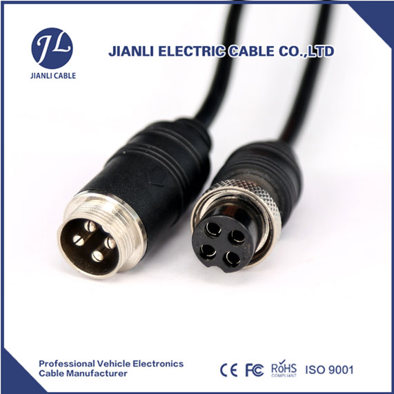 Car Rear View Reversing Camera 4 Pin Extension Cable 