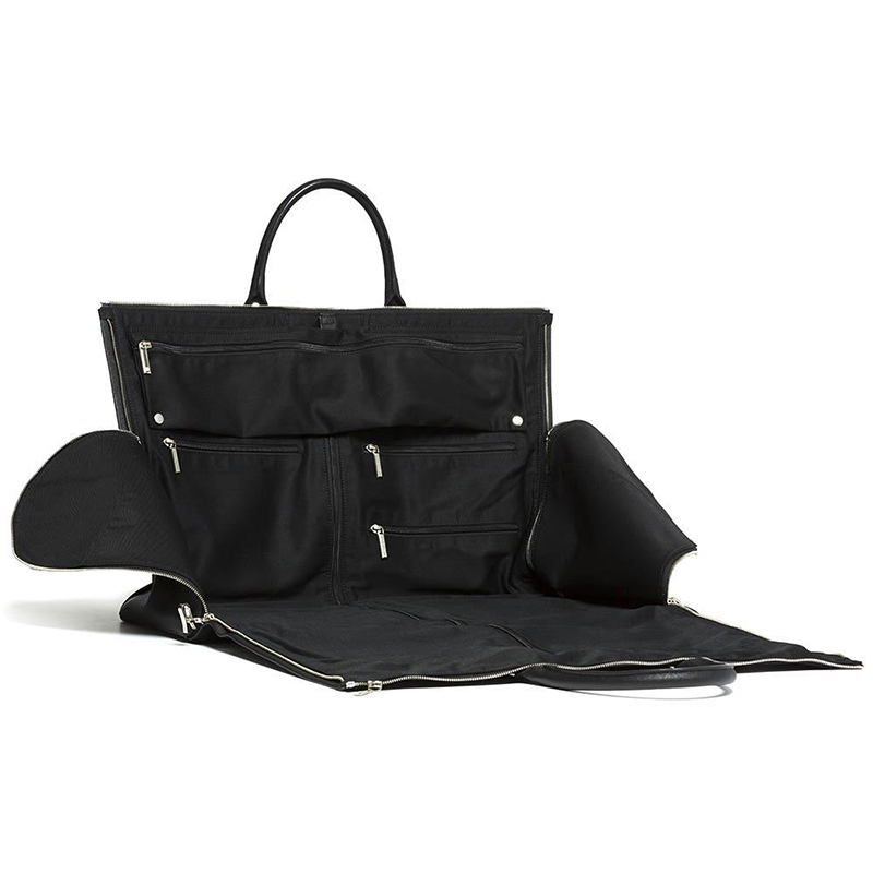 Stylish Leather Suit Weekender Bag , Convertible Mens Suit Garment Bag