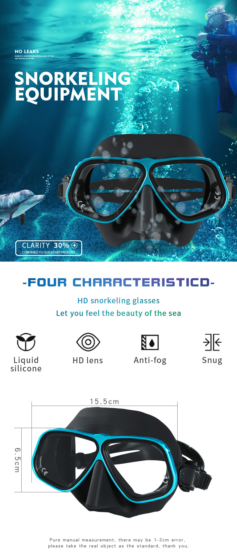 Black Silicone Face Scuba Mask Dive Goggles Aluminium Alloy Frame