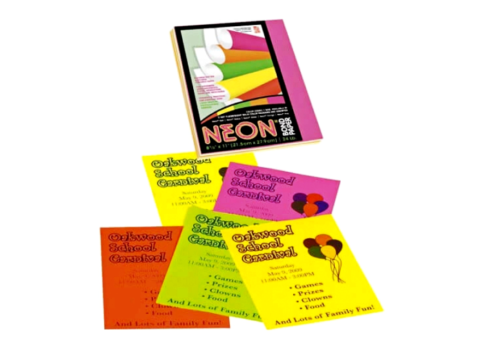 Wood pulp uncoated Fluorescent Color Paper one side colored or both side colored