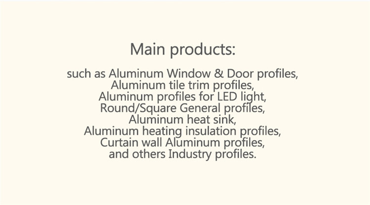 Top Quality Powder Coating Aluminum Window and Door Extrusion Profiles