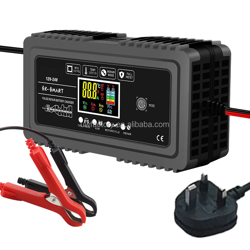 125W Output Power Full Intelligent Automatic Repair Battery Charger for 12V 10A Quick Charging Car Battery and Motorcycle