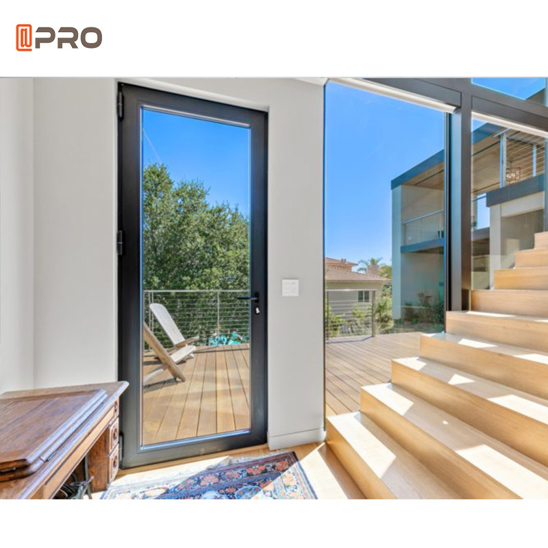 Aluminum Exterior Double Glass French Entry Door Swing Casement Door