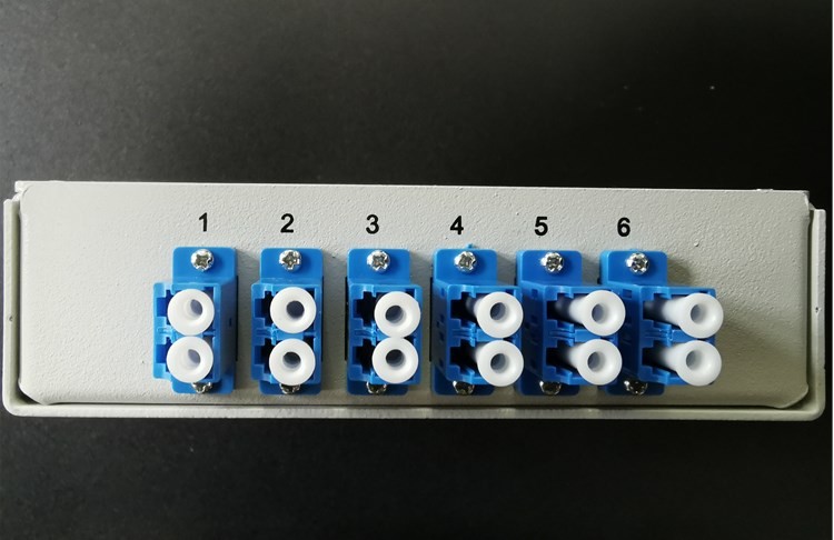 12 Core Cold Rolled Steel Fiber Optic Din Rail Terminal Box With Lc Duplex Adapter