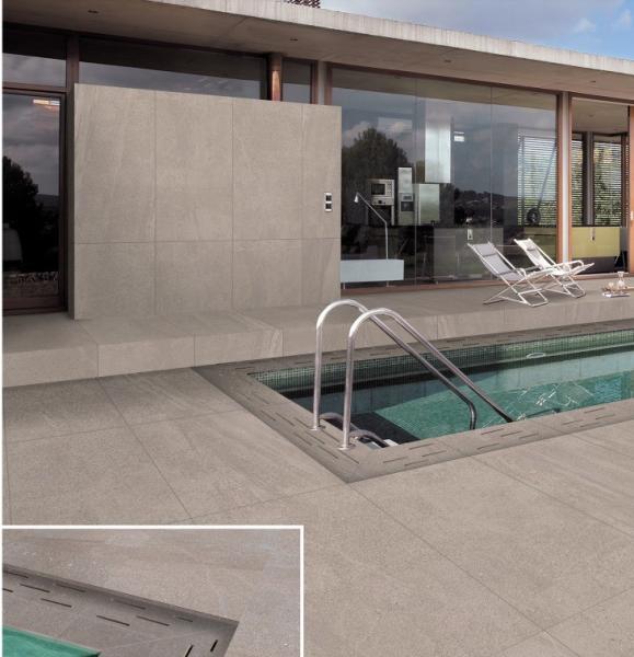 Modern Stone Bullnose Pool Tiles Non Slip Concrete Tiles for Outdoor Patio