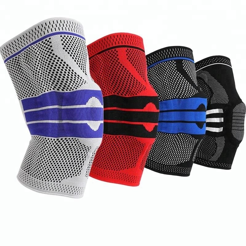 Professional Silicone Knee Sleeve Knee Support Brace Compression Sleeve for Running