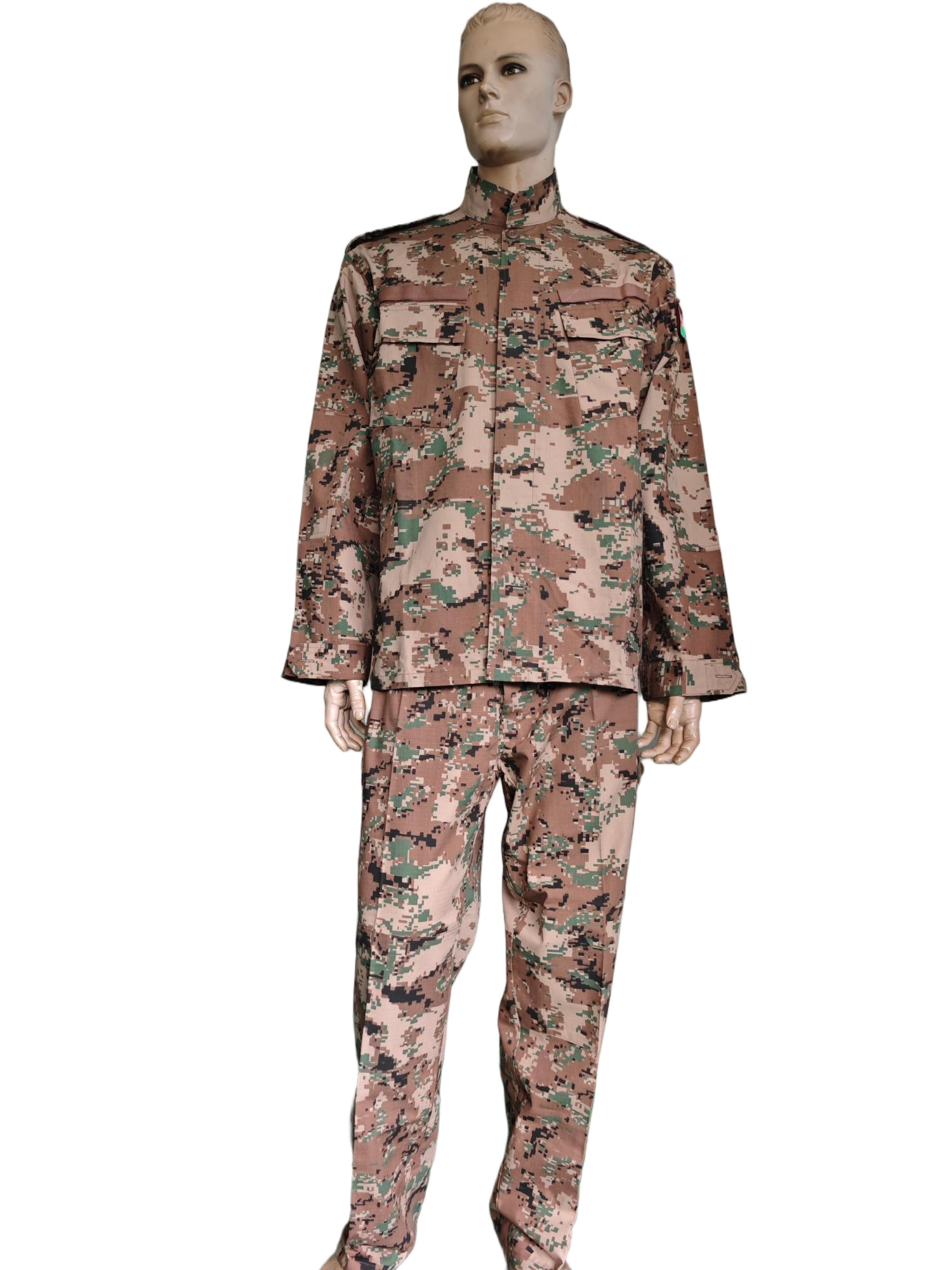 Digital Camouflage Military Training Uniform Set NC5050 Rip Stop Camouflage Tactical Fabric