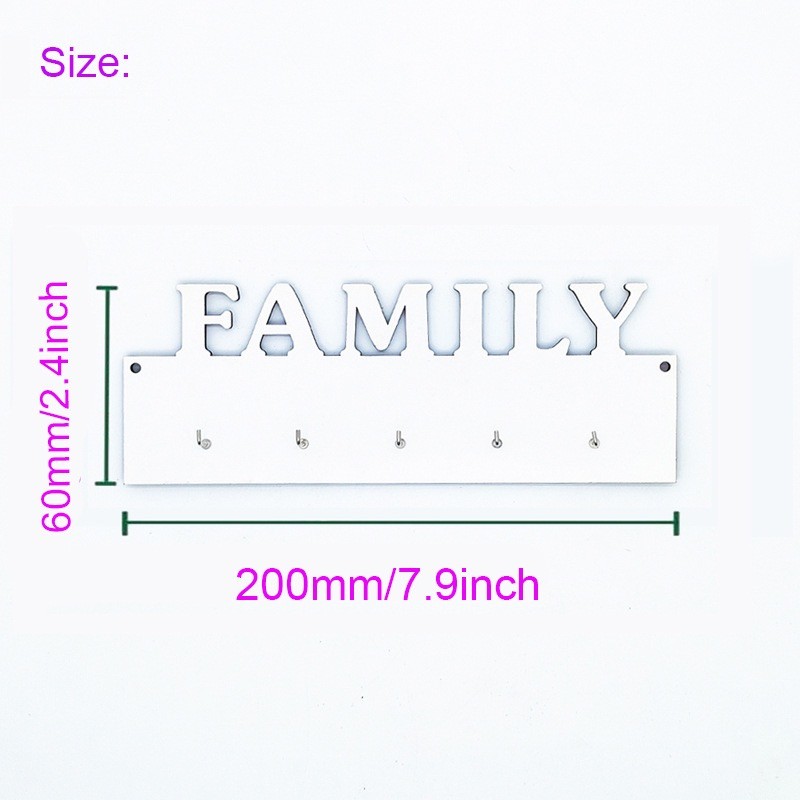 5mm Thickness Sublimation MDF Blanks LOVE HOME FAMILY Wooden Key Sign