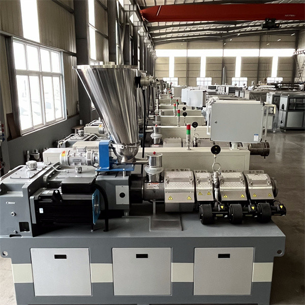 Conical Twin Screw Extruder PVC Plastic Extruder Machinery 100kg/H-350kg/H