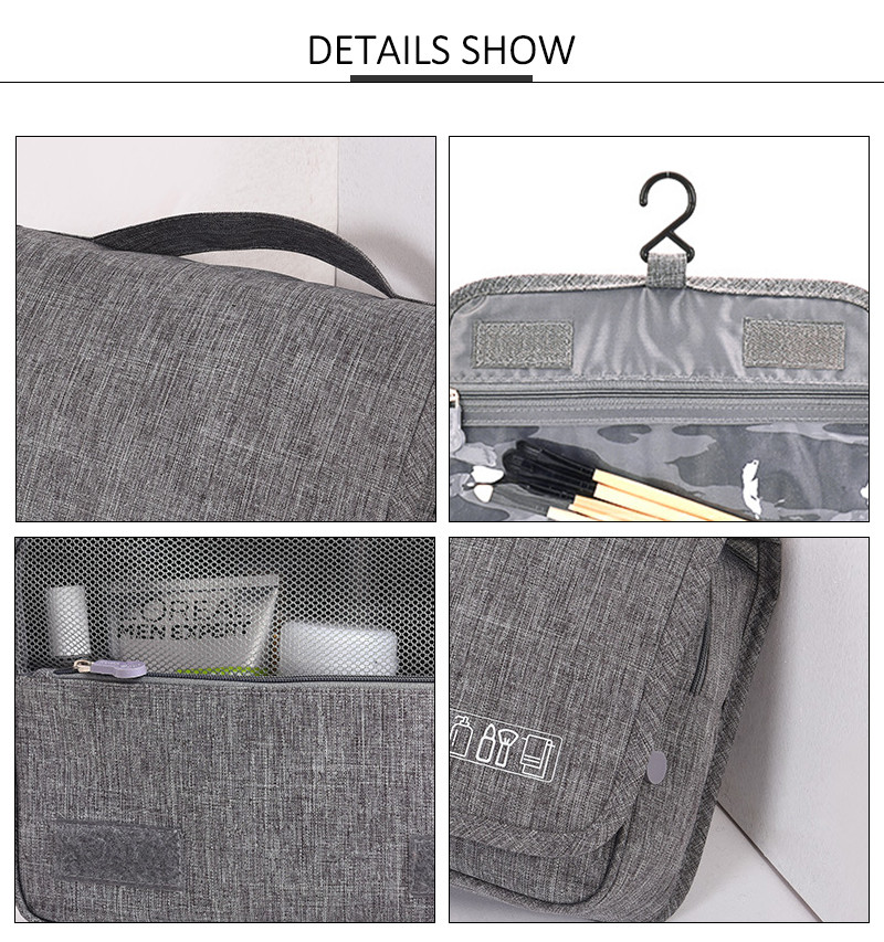 Unisex Anti Collision Blank Oxford Hanging Wash Bag