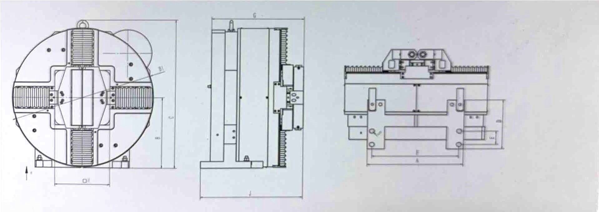 Full Stroke Square Hole Rotary Main Chuck Of Laser Dedicated Pipe Cutter