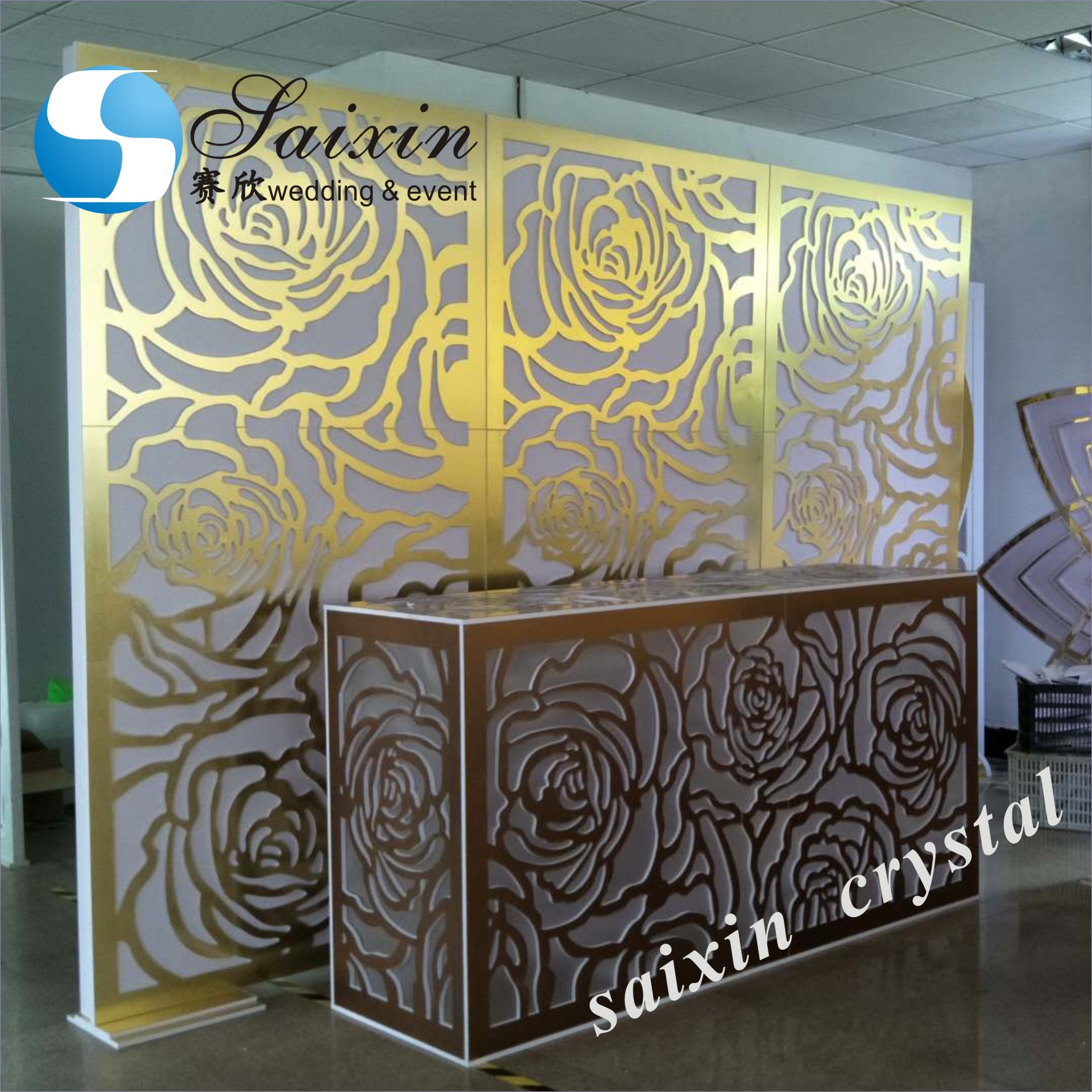 Hot sale decoration white acrylic fabric arches for wedding backdrop