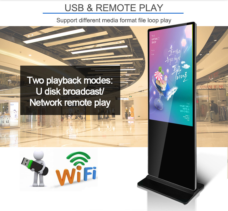 Screen Remote Update Monitor Indoor Digital Signage For Display