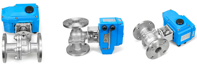 Stainless Steel Flanged Ball Valves , Electric Motorized Ball Valve