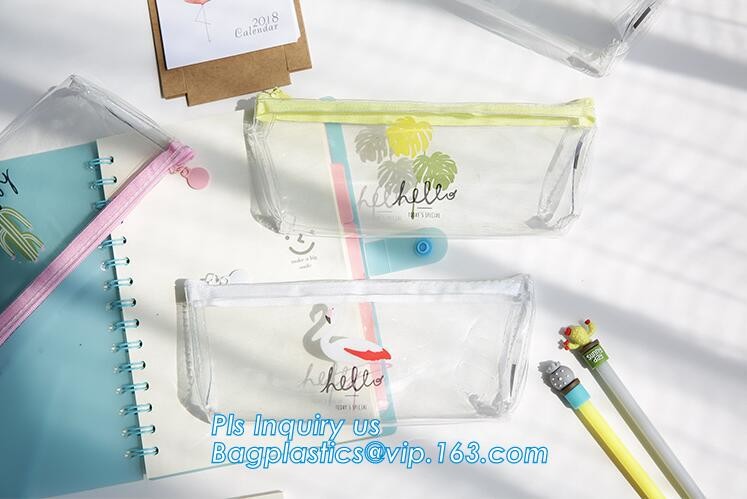 vinyl pvc plastic packaging bags with slider zipper Zip lockkk closure, vinyl pvc zipper pouch,black color slider zipper zi