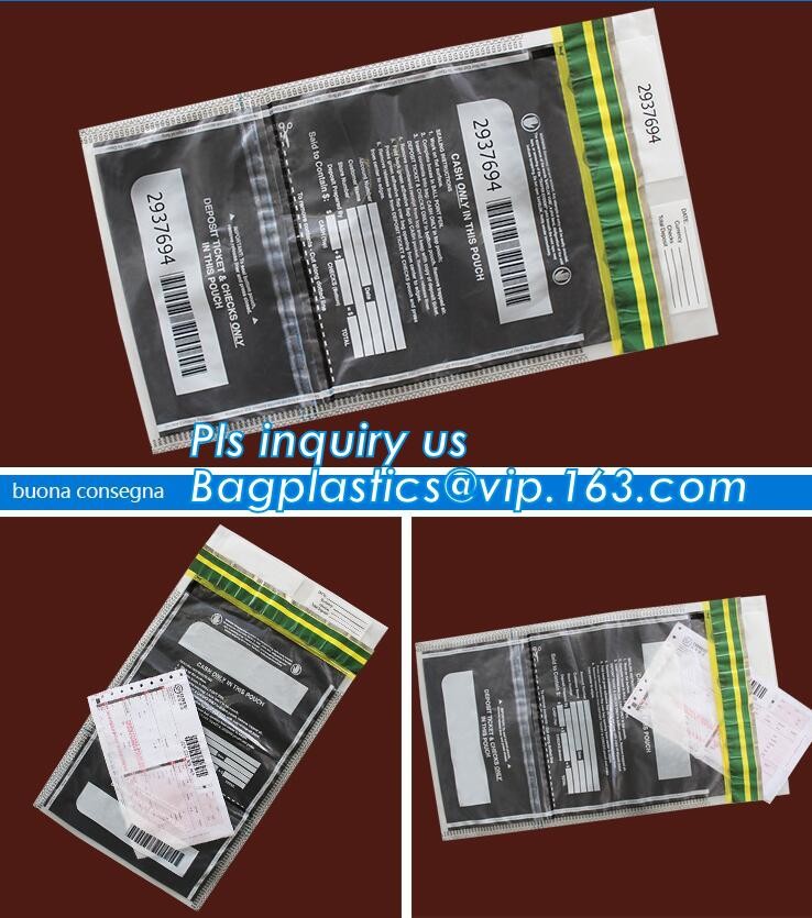 Document safe tamper proof bank deposit bag, Steb Plastic Money Pe Bank Deposit Coin Security Pouch Bags With Seal For C