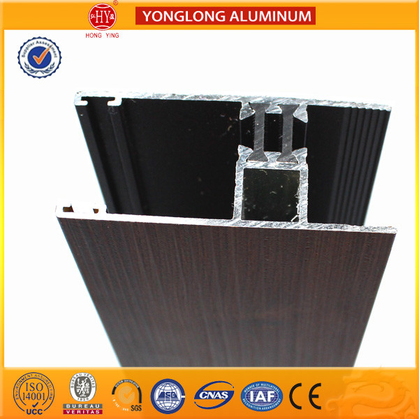 Custom Wood Finished Aluminium Profiles For Windows And Doors