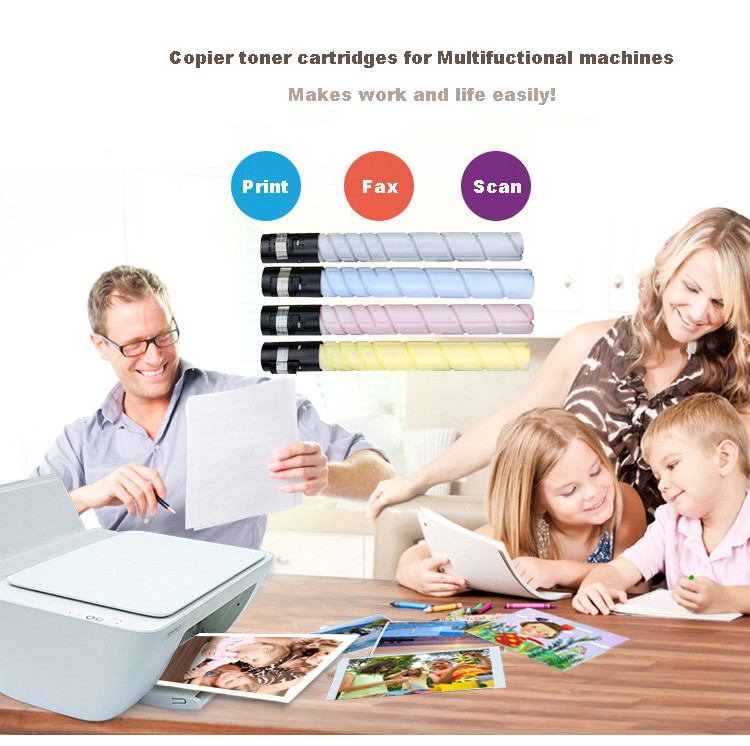 Colored C224 Konica Minolta Toner , Bizhub TN321 Complete Toner Cartridge Set