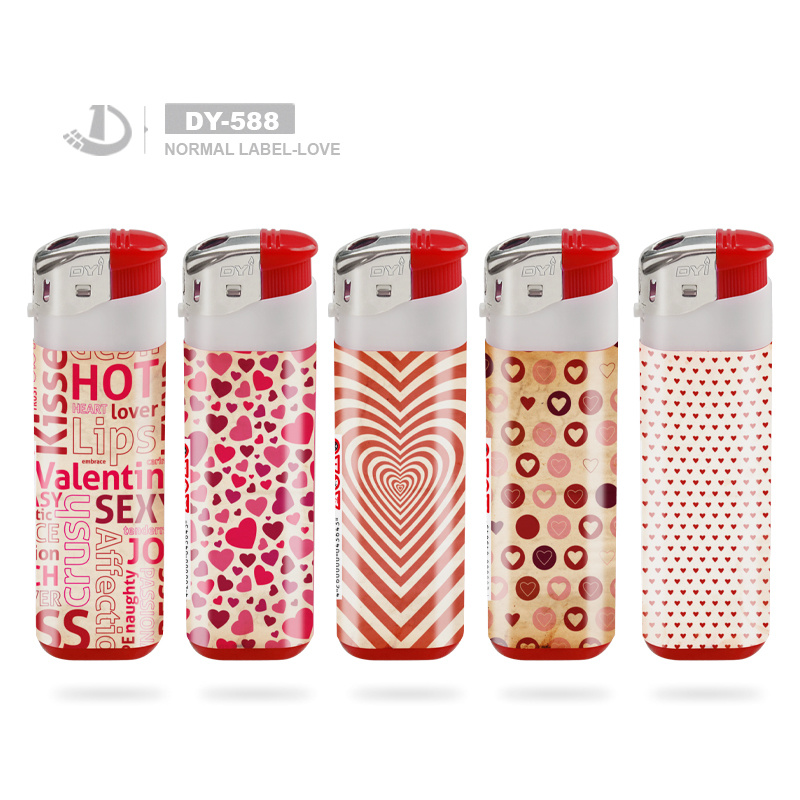 Dy-078 65 Degree Dy-588 Promotional Product Disposable Electronic Advertising Lighter for Liechtenstein