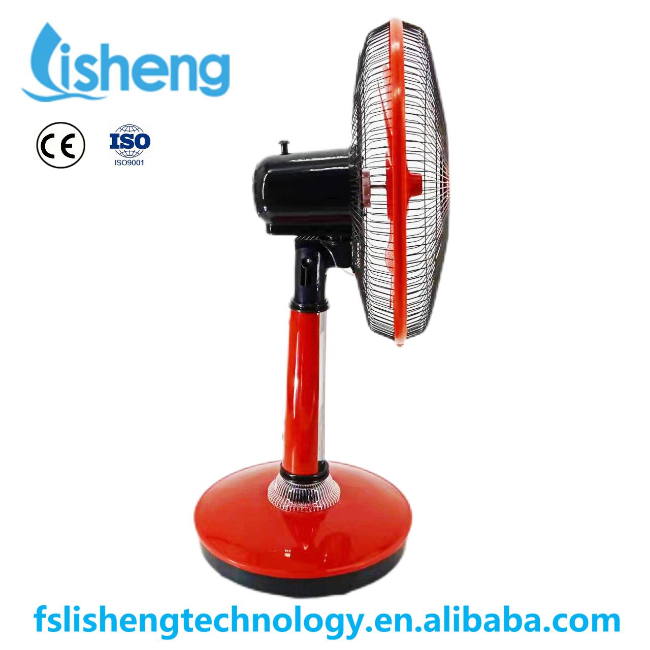 Table Solar Rechargeable Solar Fan With Lithium Battery 18V 15W 12V 16 Inch